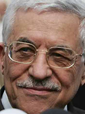 Palestinian President Mahmoud Abbas speaks to reporters after his arrival in the West Bank city of Ramallah, June 3, 2005. Israeli Prime Minister Ariel Sharon and Palestinian President Mahmoud Abbas will meet in Jerusalem on June 21, Sharon's office said, the first such summit in the city at the heart of the Middle East conflict. (Loay Abu Haykel/Reuters)