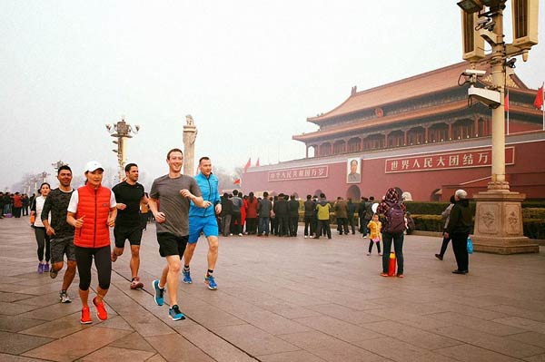 扎克伯格“霧霾跑步”真是拼了！