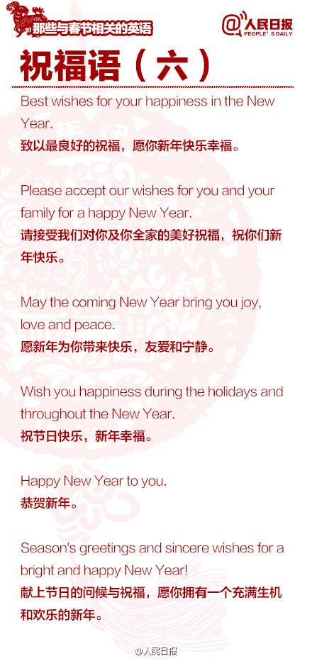 長知識！100個與春節(jié)有關(guān)的英文用語