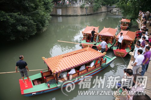 六艘仿古福船試水白馬河　白馬河游線路將會延長